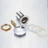 Bonde lavabo vidage poussoir laiton chromé bouchon plat… – vue 5