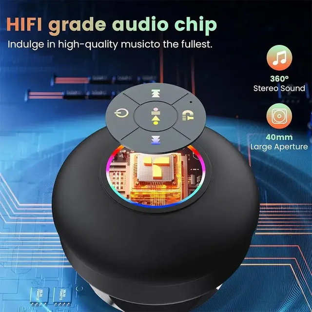 Haut-parleur Bluetooth étanche pour salle de bain – vue 5