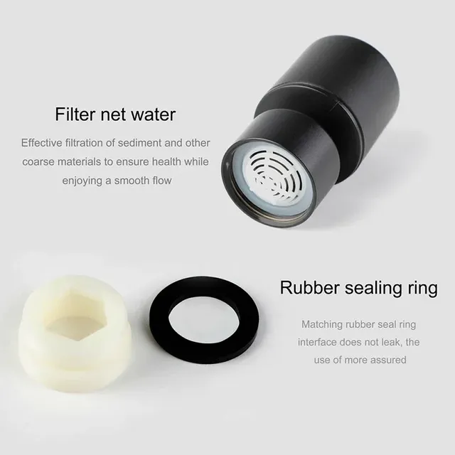 Nouveau Buse de robinet de lavabo noir 2 modes 360 °… – vue 5