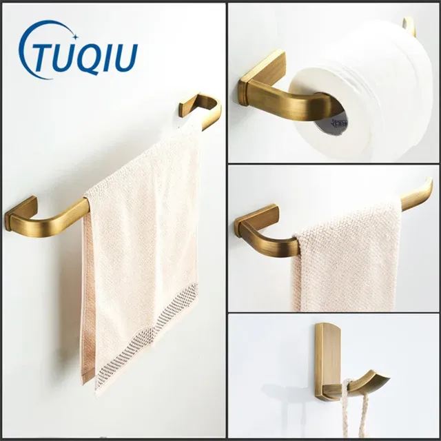 Barre porte-serviettes en Bronze Antique