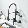 Robinet mural noir pour cuisine – vue 4