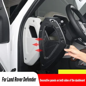 Panneaux latéraux de tableau de bord pour Land Rover Defender, panneaux décoratifs 90/110/130 des deux côtés de la Console centrale 2020 – 2024 Panneaux latéraux de tableau de bord pour Land Rover Defender, panneaux décoratifs 90/110/130 des deux côtés de la Console centrale 2020 – 2024