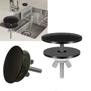 Couvercle de trou de robinet de couleur noire, couvercle de finition M6, capuchon de trou de robinet d&rsquo;évier, Construction robuste anti-fuite, bouchon de trou d&rsquo;évier de cuisine