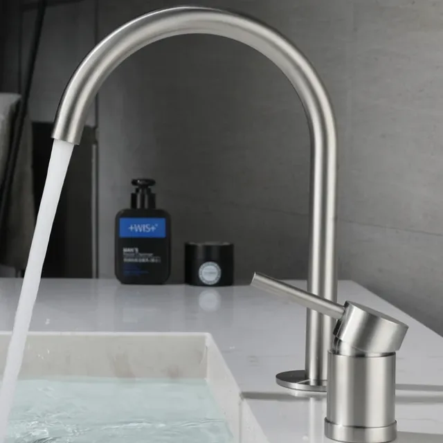 Robinet de lavabo de salle de bains en acier inoxydable – vue 3