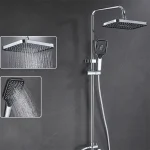 Pommeau de douche de pluie à grand panneau de 12 pouces/douche à main, combinaison de salle de bain, ensemble de douche pressurisée à trois Modes