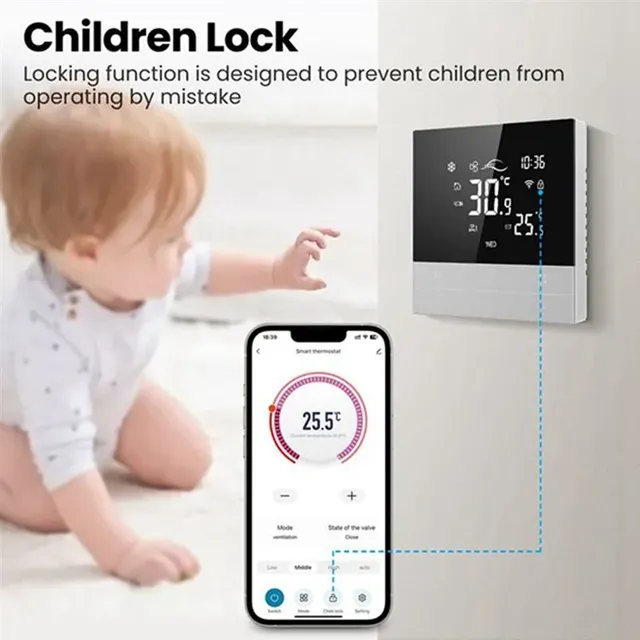 BTLIFE-chauffage Cool 4P commutateur Tuya Wifi… – vue 3