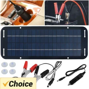 Kit de panneaux solaires 12V, chargeur de maintien solaire étanche IP65, Kit de chargeur Portable à énergie solaire, chargeur de batterie de voiture à haute efficacité