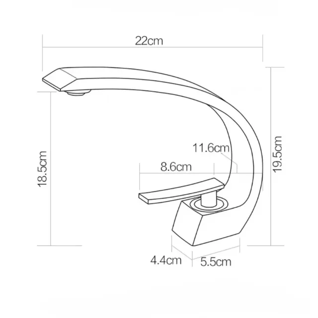 Robinet de lavabo en laiton de luxe créatif – vue 6