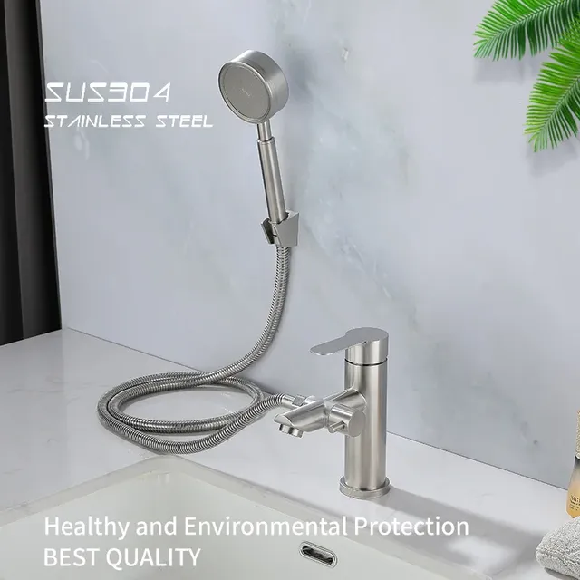 Robinet de lavabo chaud et froid à double usage en acier… – vue 3