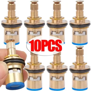 Valves de robinet universelles de remplacement, 10/1 pièces, cartouche en laiton, Valve intérieure de robinet pour salle de bains domestique, fournitures de cuisine