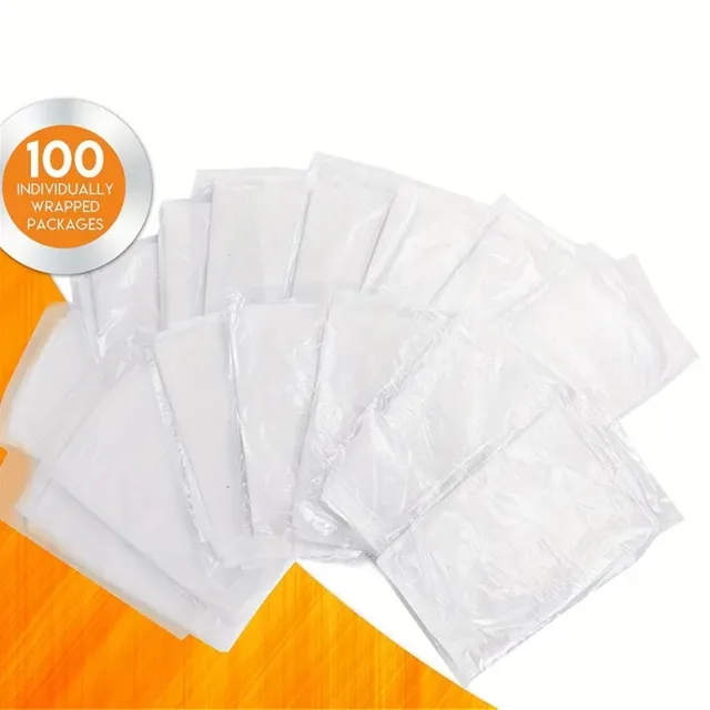 Tabliers jetables en plastique blanc – vue 3