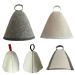 Chapeau de Sauna en feutre de laine, Protection de la tête des cheveux, Anti-chaleur, bonnet de nettoyage, garde au chaud, accessoires de salle de bains