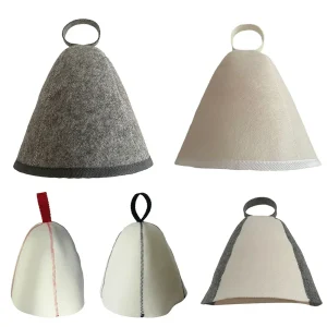 Chapeau de Sauna en feutre de laine, Protection de la tête des cheveux, Anti-chaleur, bonnet de nettoyage, garde au chaud, accessoires de salle de bains