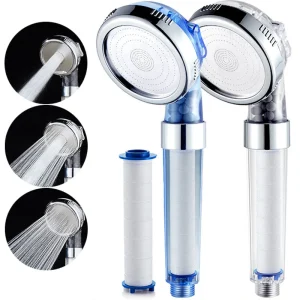 Pommeau de Douche Filtrée à Haute Pression, Buses à T-shirts d’Eau, 3 Modes Réglables, Accessoires de Énergie, Nouvelle Collection Pommeau de Douche Filtrée à Haute Pression, Buses à T-shirts d’Eau, 3 Modes Réglables, Accessoires de Énergie, Nouvelle Collection