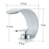 Robinet de lavabo cascade chromé blanc – vue 6