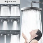 Pommeau de douche pluie haute pression, 6 modes, pommeau de douche pluie, accessoires de douche, gris, noir, argent, nouveau