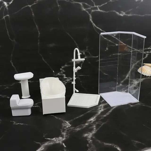 Ensemble salle bain miniature maison poupée echelle125… – vue 4