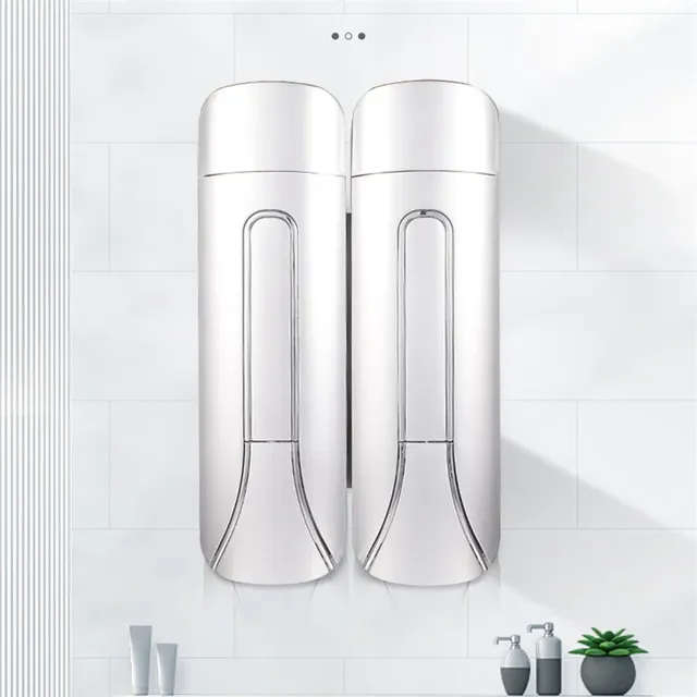 Distributeur mural double savon shampoing gel douche… – vue 2