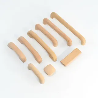 Poignée meuble cuisine bois massif hêtre finition naturelle poncée non…