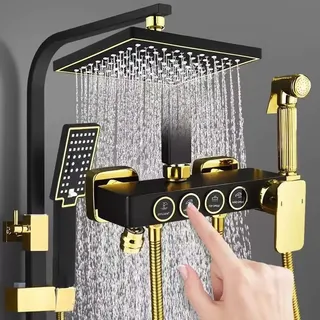 Ensemble de pomme de douche noire de Style européen pour usage…