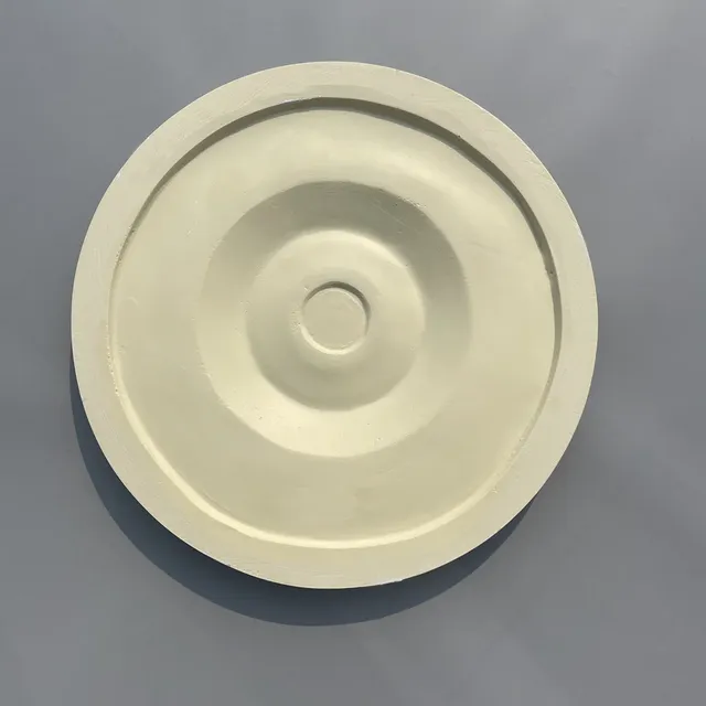 Rosace plafond ronde baroque acanthe volutes relief… – vue 2