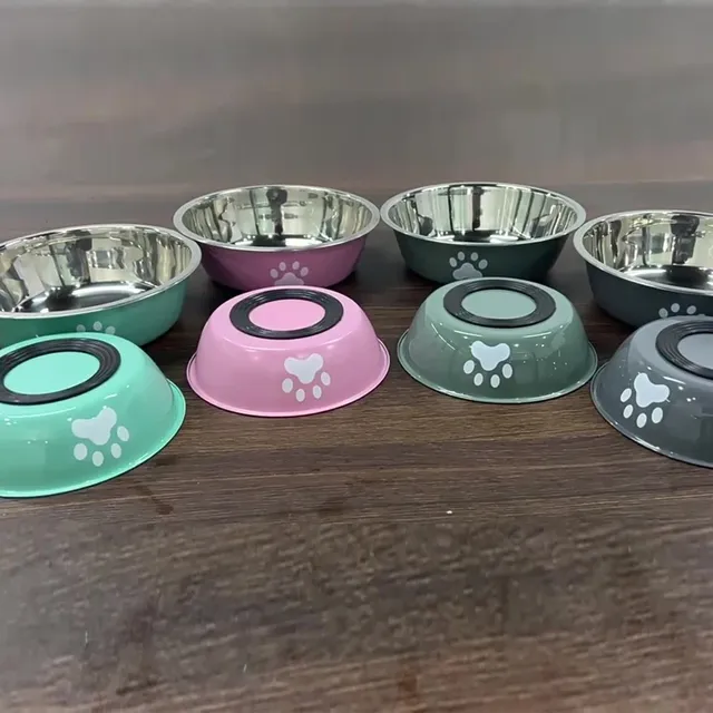 Nouveau bassin pour chien en acier inoxydable imprimé… – vue 2