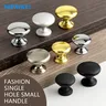 Bouton armoire rond métal tête champignon aluminium… – vue 2