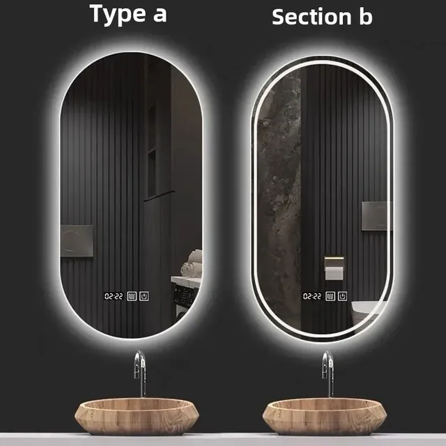 Miroir de salle de bain intelligent ovale