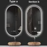 Miroir de salle de bain intelligent ovale – vue 1