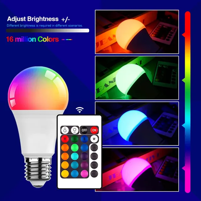 Ampoules LED AC 220V E27 RGB Bombillas lampe à LED… – vue 5