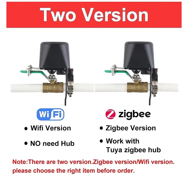 Tuya Zigbee ou Wifi vanne d'eau arrêt de gaz robinet à… – vue 3