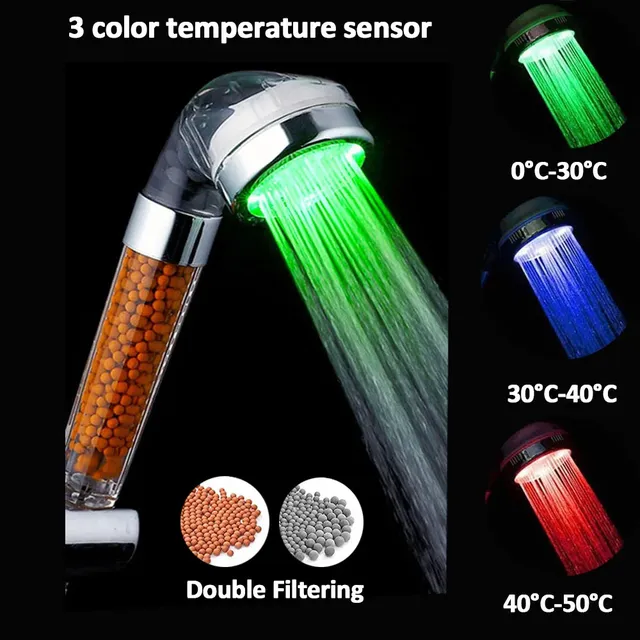 Pommeau de douche LED 3/7 couleurs – vue 2