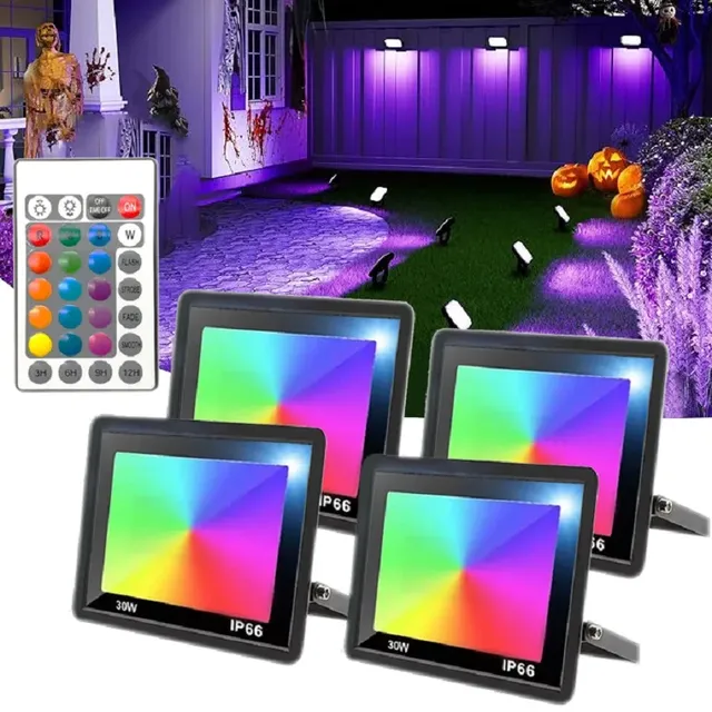 Projecteur LED RGB éclairage extérieur 220V 10W 30W 50W… – vue 2