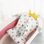 Coussin de baignoire pour bébé, Support de bain Ajustable, tapis de siège, coussin de douche, siège de bain pliable pour nouveau-né, coussin d&rsquo;eau flottant de sécurité
