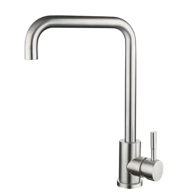 Robinet d'eau de cuisine en acier inoxydable 304