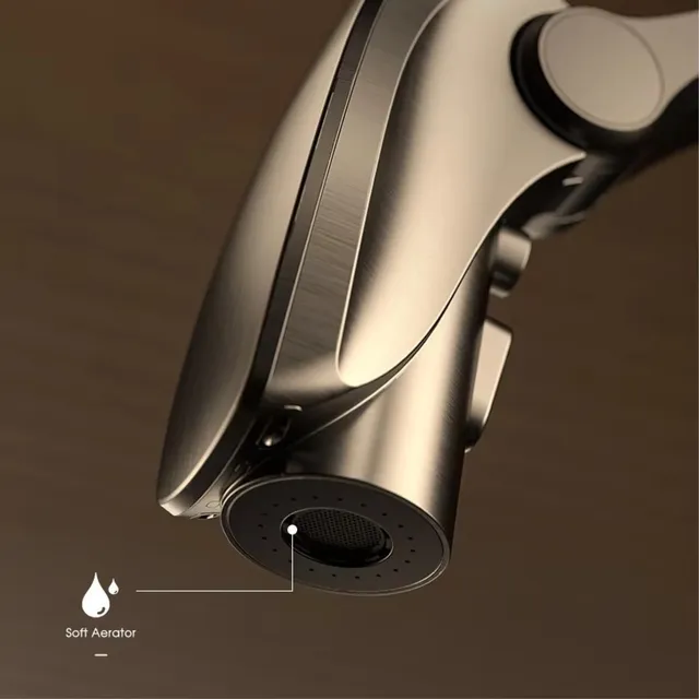 Robinet de cuisine de luxe en laiton et bronze à canon… – vue 6