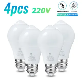 4 pièces ampoule LED Radar capteur de mouvement ampoule E27 LED…