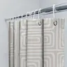 Rideau de douche géométrique blanc et beige – vue 5