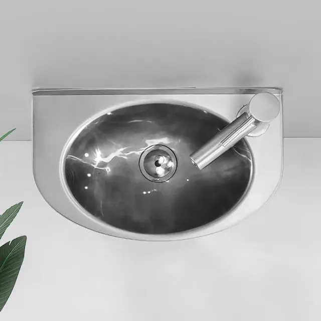Lavabo mural inoxydable304 épais acier cadre charge… – vue 4