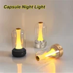 Lampe de chambre à bougie à intensité variable, Rechargeable, tactile, étanche, lumière d&rsquo;ambiance de lecture, pour la maison, chevet, Bar, bureau, lampe champignon d&rsquo;extérieur