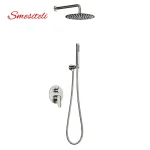 Smesiteli-Système de douche à main sans plomb, ensemble de douche en acier inoxydable brossé, support mural HO8, en effet-12, moderne, SUS304