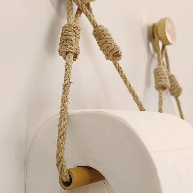 Porte serviettes papier bohème rangement mural décoratif… – vue 4