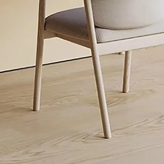 Chaise scandinave minimaliste rembourrée tissu beige… – vue 4