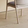Chaise scandinave minimaliste rembourrée tissu beige… – vue 4