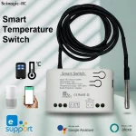 Thermostat intelligent TH16 Switch 16A, surveillance de la température et de l&rsquo;humidité, WiFi eWelink, contrôle sans fil, Compatible avec Alexa Google Home