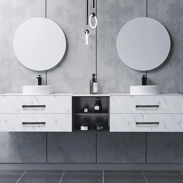 1 pièces moderne noir en aluminium armoires de cuisine… – vue 5