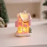 Petite maison de noël en résine scintillante – vue 4