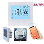 Thermostat WiFi Intelligent Tuya 3A/16A, régulateur de température de chauffage par le sol Programmable numérique, Thermostat mural Intelligent