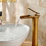 Mitigeur lavabo cascade laiton antique vasque posé bec… – vue 2