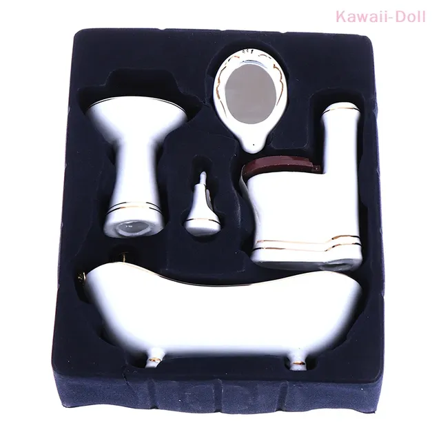 Ensemble de salle de bains miniatures en porcelaine… – vue 6